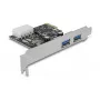 Delock PCI Express x1 -kortti 2 x USB 3.2 Gen 1 Type-A, matalaprofiili
