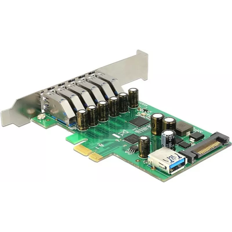 Delock PCI Express x1 kortti 6 x ulkoiseen + 1 x sisäiseen USB 3.0