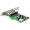Delock PCI Express x1 kortti 6 x ulkoiseen + 1 x sisäiseen USB 3.0