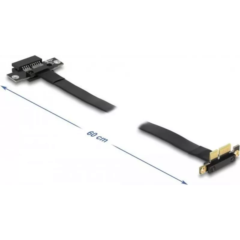 Delock PCI Express x1 riser-kortti 90° kulmaliittimellä ja 60 cm kaapelilla