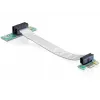 Delock PCI Express x1 - x1 riser-kortti joustavalla kaapelilla, 13 cm, vasemmalle suunnattu