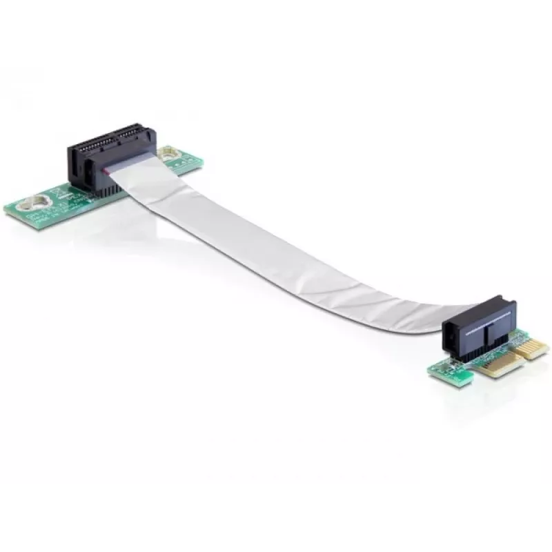 Delock PCI Express x1 - x1 riser-kortti joustavalla kaapelilla, 13 cm, vasemmalle suunnattu