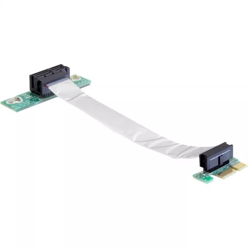 Delock PCI Express x1 - x1 riser-kortti joustavalla kaapelilla, 13 cm, vasemmalle suunnattu