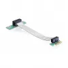 Delock PCI Express x1 - x1 riser-kortti joustavalla kaapelilla, 13 cm, vasemmalle suunnattu