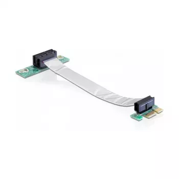 Delock PCI Express x1 - x1 riser-kortti joustavalla kaapelilla, 13 cm, vasemmalle suunnattu