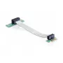 Delock PCI Express x1 - x1 riser-kortti joustavalla kaapelilla, 13 cm, vasemmalle suunnattu