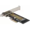 Delock PCI Express x4 -kortti 1 x sisäiseen NVMe M.2 Key M 80 mm - matalaprofiili 90047