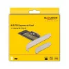 Delock PCI Express x4 -kortti 1 x sisäiseen NVMe M.2 Key M 80 mm - matalaprofiili 90047