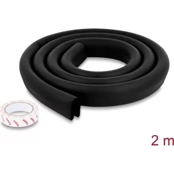 Delock PE-vaahtomuovi reunasuojaprofiili 35 x 12 mm, 2 m, musta 18486