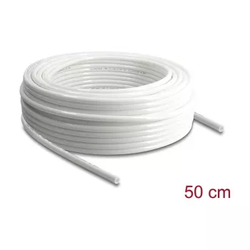Delock paineilmaletku 10 x 6,5 mm PU 50 m rulla valkoinen