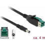 Delock Powered USB -kaapeli - USB PlusPower (12V) -pistoke - DC 2,1/5,5 mm -pistoke - 12V - 4 m - musta