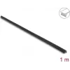 Delock PVC itseliimautuva uurrettu reunansuojaprofiili 25 x 25 mm, 1 m, musta 18490