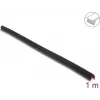 Delock PVC itseliimautuva uurrettu reunasuojaprofiili 35 x 35 mm, 1 m, musta 18491