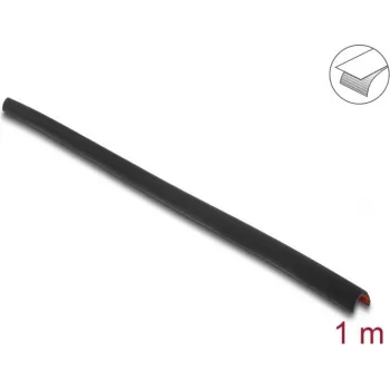 Delock PVC itseliimautuva uurrettu reunasuojaprofiili 35 x 35 mm, 1 m, musta 18491