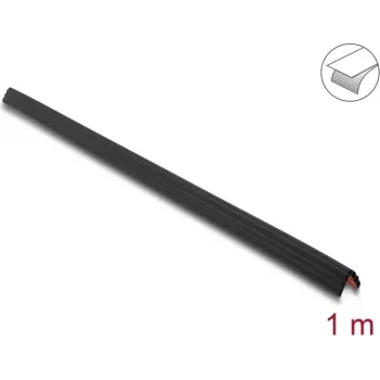 Delock PVC itseliimautuva uurrettu reunasuojaprofiili, 40 x 40 mm, 1 m, musta 18492