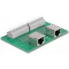 Delock RJ45 2 x naaras 2 x liitinrimaan painonapilla DIN-kiskoon (66994)