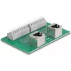 Delock RJ45 2 x naaras 2 x liitinrimaan painonapilla DIN-kiskoon kulma (66995)