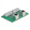 Delock RJ45 2 x naaras 2 x liitinrimaan painonapilla DIN-kiskoon kulma (66995)
