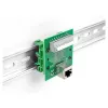 Delock RJ45-liitäntä riviliittimeen painonapilla DIN-kiskoon kulma (66993)