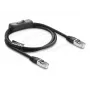 Delock RJ45 -verkkokaapeli Cat.6 F/UTP 1 m musta kytkimellä