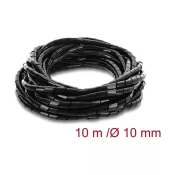 Delock spiraaliletku 10 mm halkaisija 10 m musta