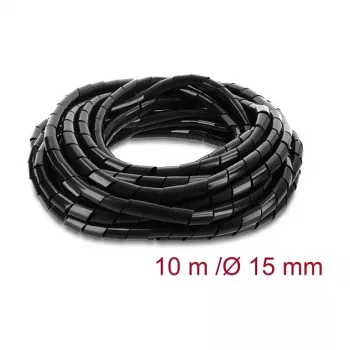 Delock spiraaliletku 15 mm halkaisija 10 m musta