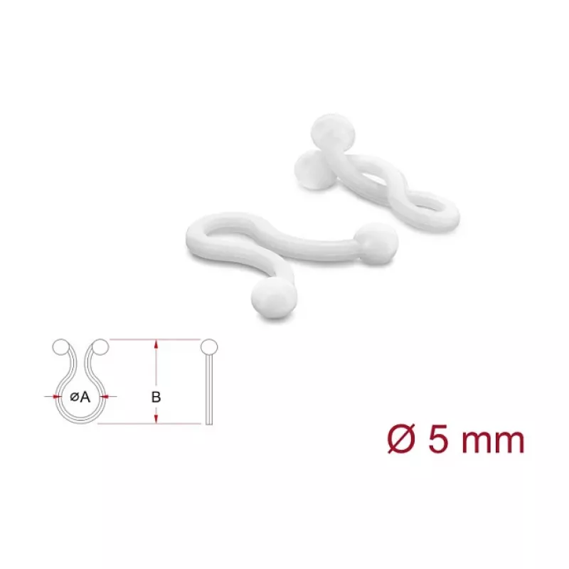 Delock spiraaliletku 5 mm läpinäkyvä, 100 kpl
