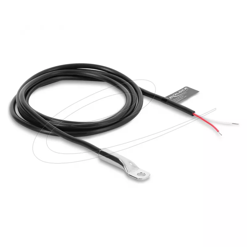 Delock lämpötila-anturikaapeli M4 NTC 10 kOhm B25/50 3950K 1 m PVC musta