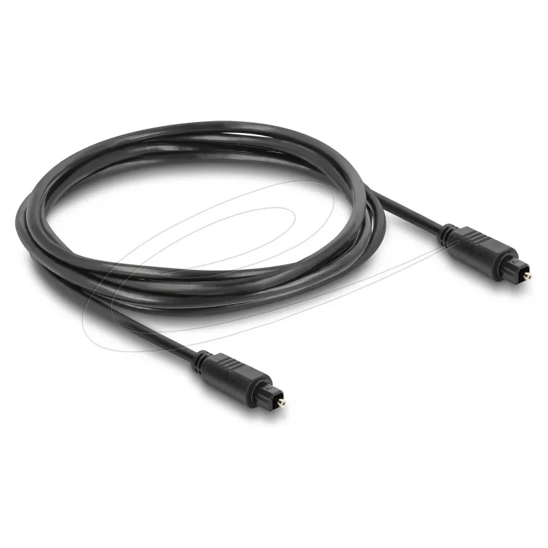 Delock TOSLINK-kaapeli, pistoke pistokkeeseen, 4 mm halkaisija, 1,5 m, musta