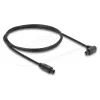 Delock TOSLINK optinen audiokaapeli 1m - 90° kulma suoraan - 4mm - musta