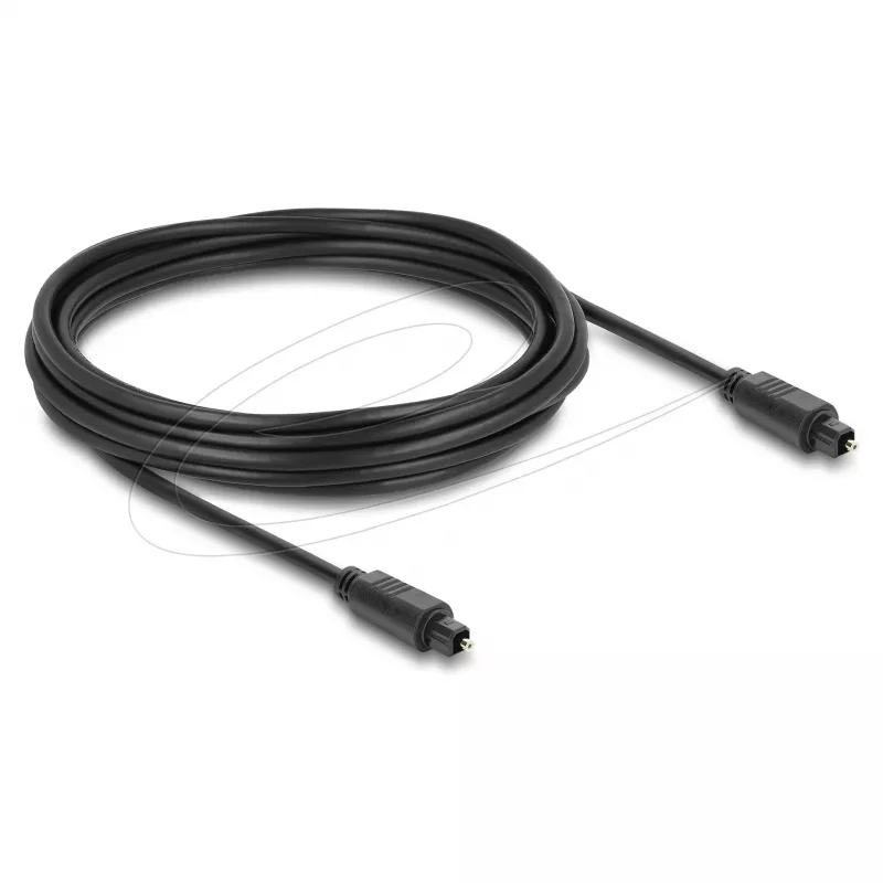 Delock TOSLINK optinen audiokaapeli – 5m, musta (uros-uros)