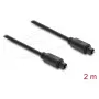 Delock TOSLINK optinen audiokaapeli, uros-uros, 4 mm, 2 m, musta
