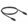 Delock TOSLINK optinen audiokaapeli, uros-uros, 4 mm halkaisija, 1 m, musta