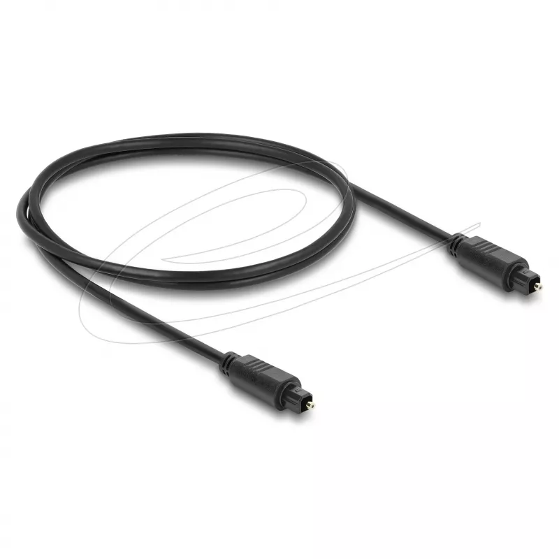 Delock TOSLINK optinen audiokaapeli, uros-uros, 4 mm halkaisija, 1 m, musta