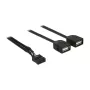 Delock USB 2.0 -pinniliitin 2 x Type-A-pistorasia -adapterikaapeli 40 cm 83823