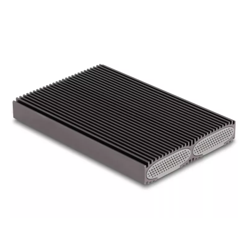 Delock USB Type-C Dual Combo kotelo 2 x M.2 NVMe PCIe tai SATA SSD -levylle - työkaluton
