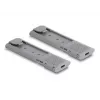 Delock USB Type-C Dual Combo kotelo 2 x M.2 NVMe PCIe tai SATA SSD -levylle - työkaluton