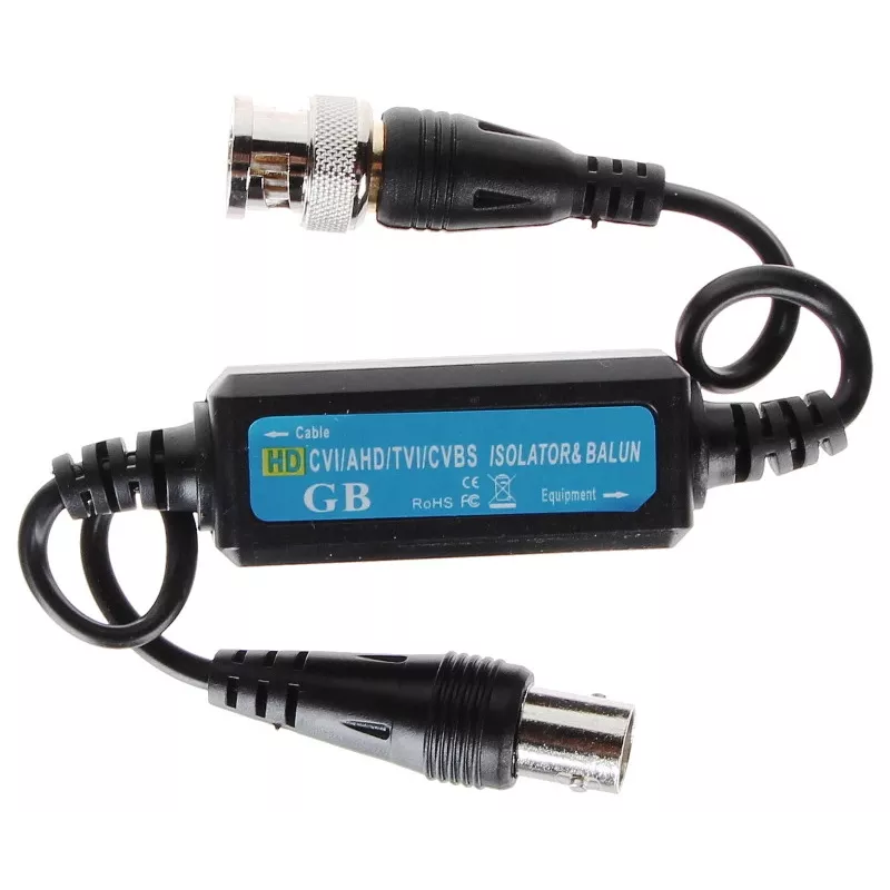 DELTA D-SEP/HD video ground loop -eristin AHD/HD-CVI/HD-TVI/CVBS, BNC, 75 ohm, 4K