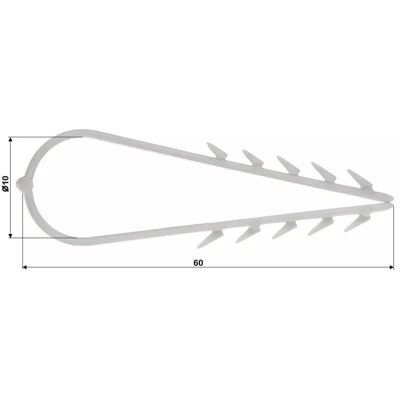 DELTA seinäkaapeliklemmi pyöreä 6-10 mm 50 kpl valkoinen