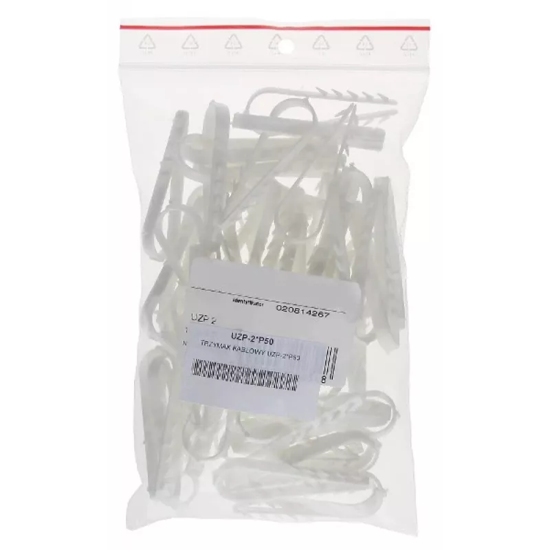 DELTA seinäkaapeliklemmi pyöreä 6-10 mm 50 kpl valkoinen