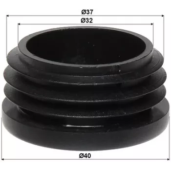 DELTA maston päätytulppa 35-40 mm mastoille, musta