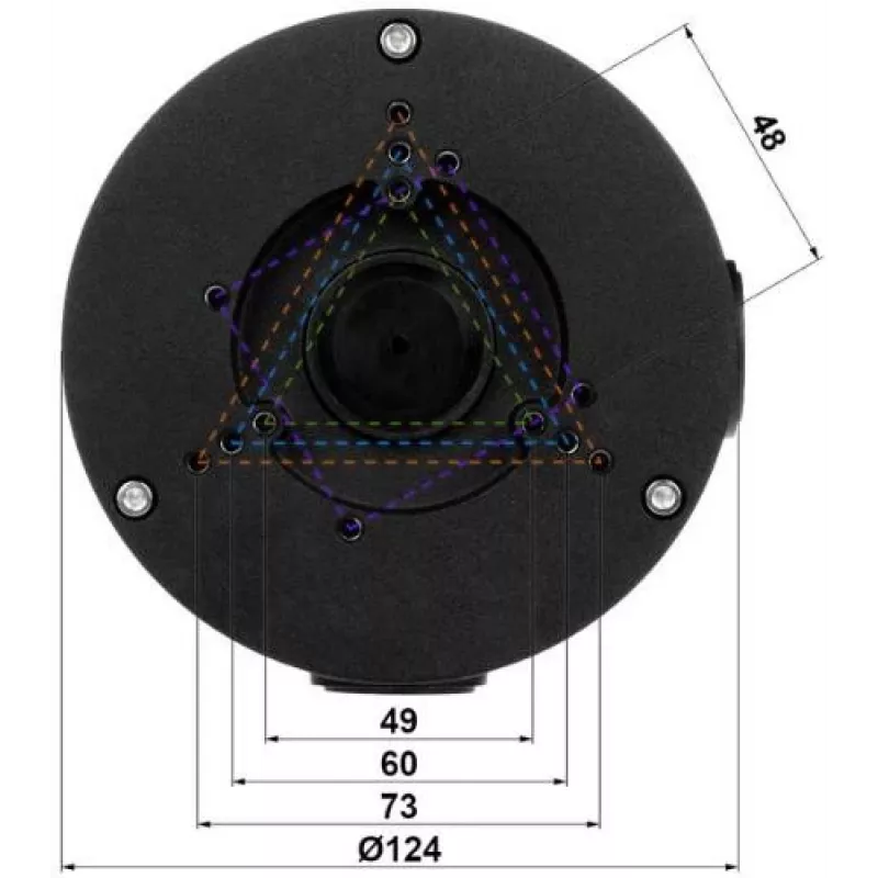 DELTA STG-PFA130-E -liitäntärasia Dahua-dome-kameroille, seinä-/kattokiinnitys, alumiini, musta STG-PFA130-E(BLACK)
