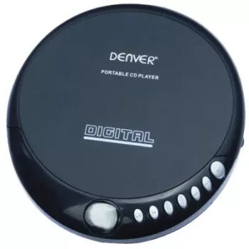 Denver DM-24 kannettava CD-soitin kuulokkeilla, musta