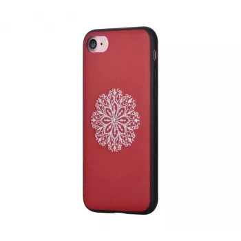 Devia Apple iPhone 7/8 Flower Embroidery -kotelo punainen