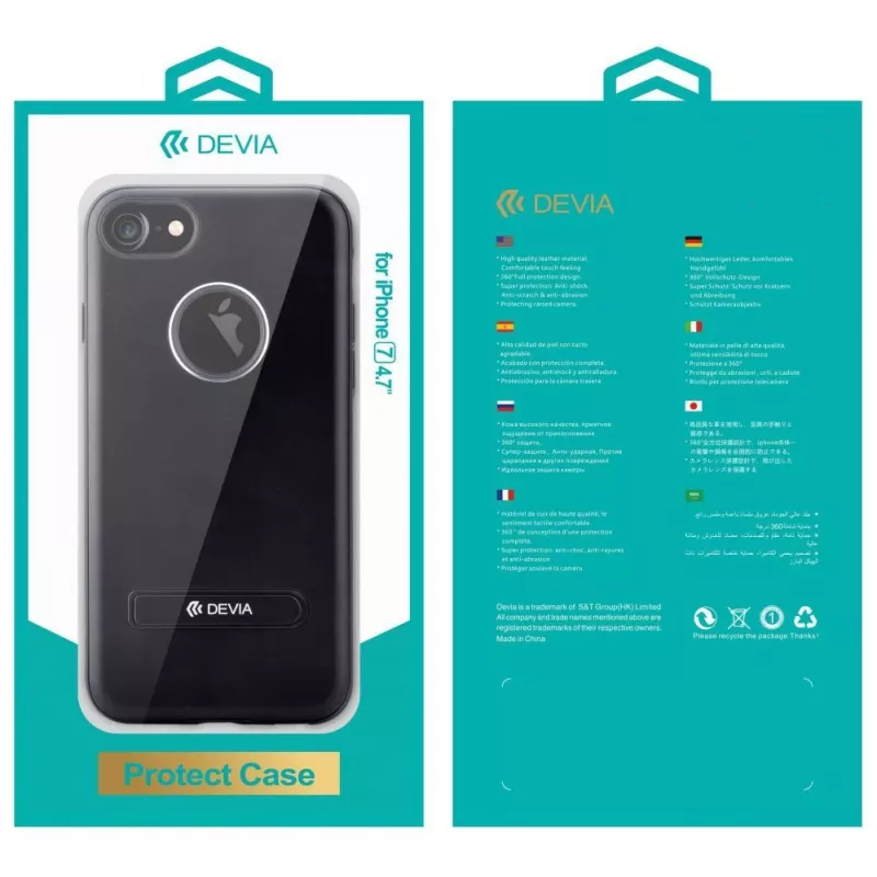 Devia Apple iPhone 7 iView musta läppäkotelo