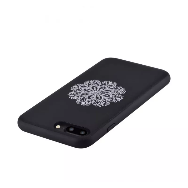 Devia Apple iPhone 7 Plus/8 Plus Flower Embroidery -kotelo musta