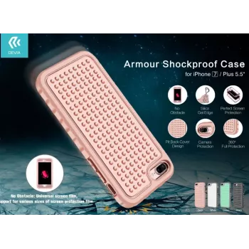 Devia Apple iPhone 7 Plus Armor iskunkestävä kotelo vihreä