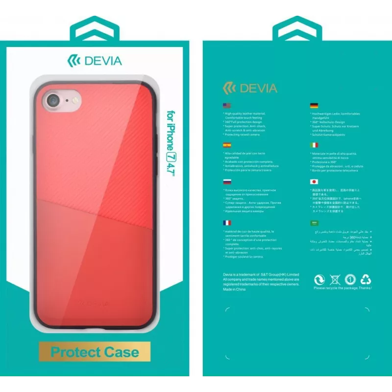 Devia Apple iPhone 7 Plus iWallet kotelo punainen