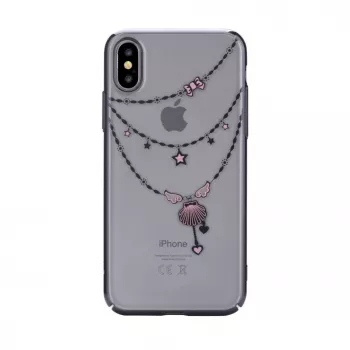Devia Apple iPhone X Crystal Shell -kotelo musta