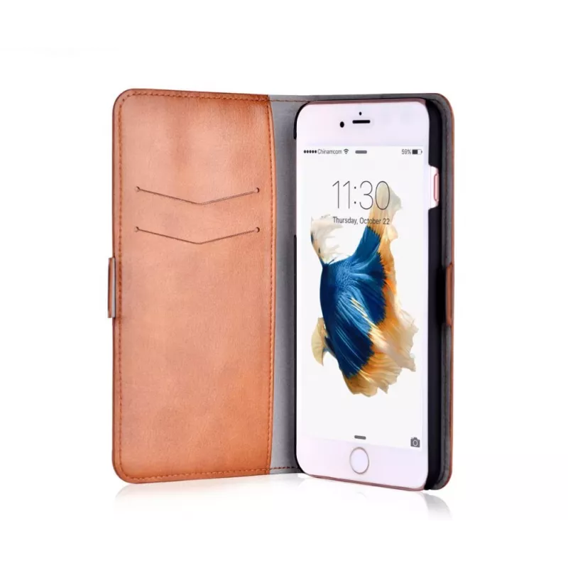 Devia Apple iPhone X Magic 2 in 1 -kotelo ruskea